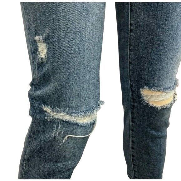 Warp & Weft LAX Jeans Womens 26 Slim Ankle Crop Skinny Distressed Ripped Abbot - Picture 4 of 15